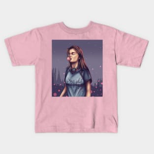 Springtime Girl Kids T-Shirt